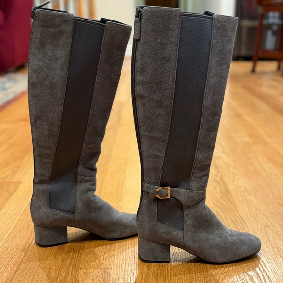 Cole Haan Avani riding boot, grey suede, size 6.5B. - Picture 2 of 4